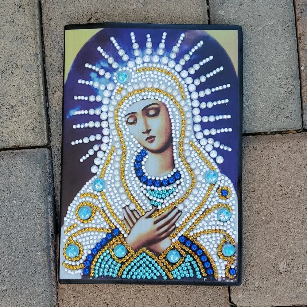 Mother Mary Jeweled Notebook/Journal nwot